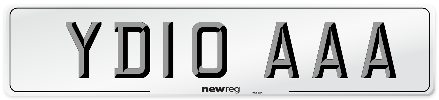 YD10 AAA Number Plate from New Reg